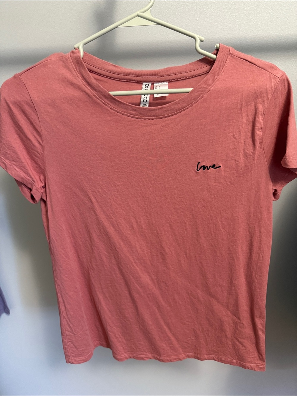 Love Graphic Crewneck Tee - Pink